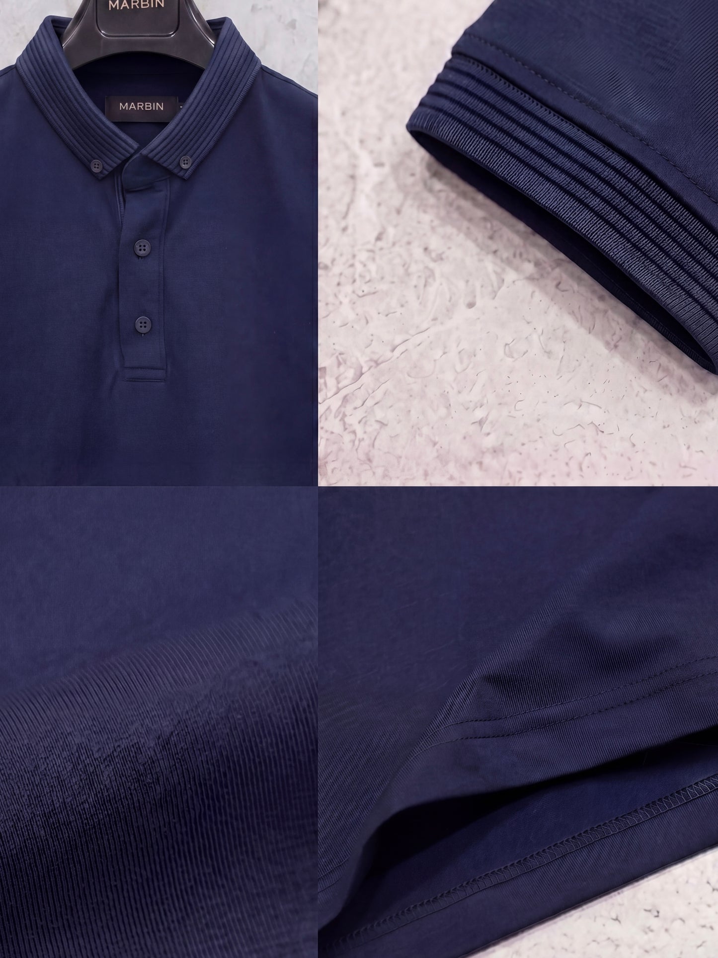 Erkek Slim Fit Polo Yaka Pamuklu Lacivert Renk Tişört