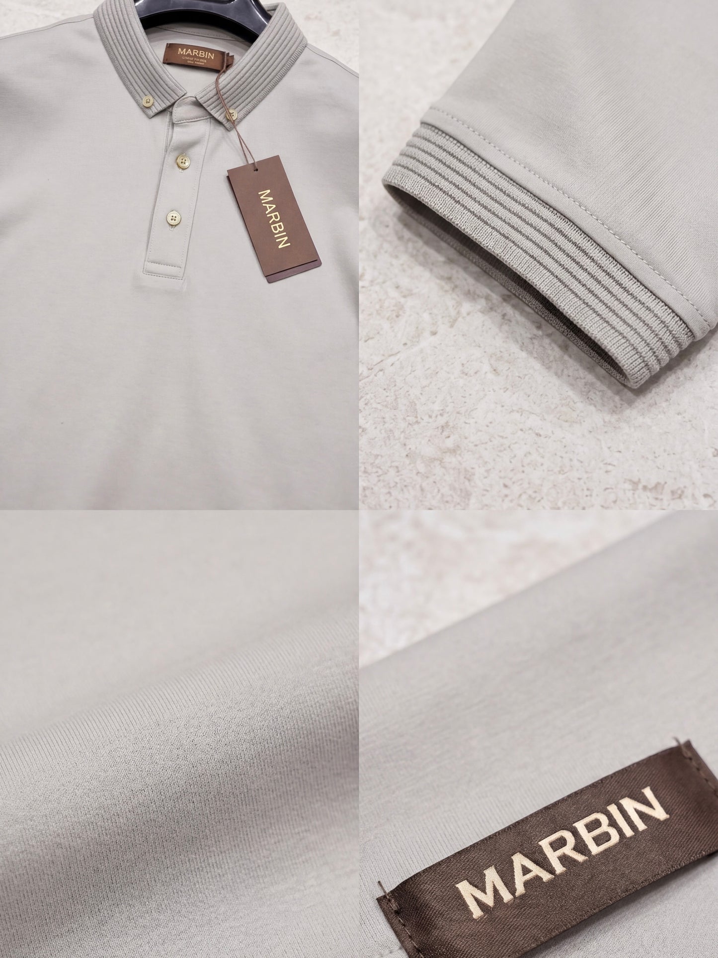 Erkek Slim Fit Polo Yaka Pamuklu Taş Rengi Tişört