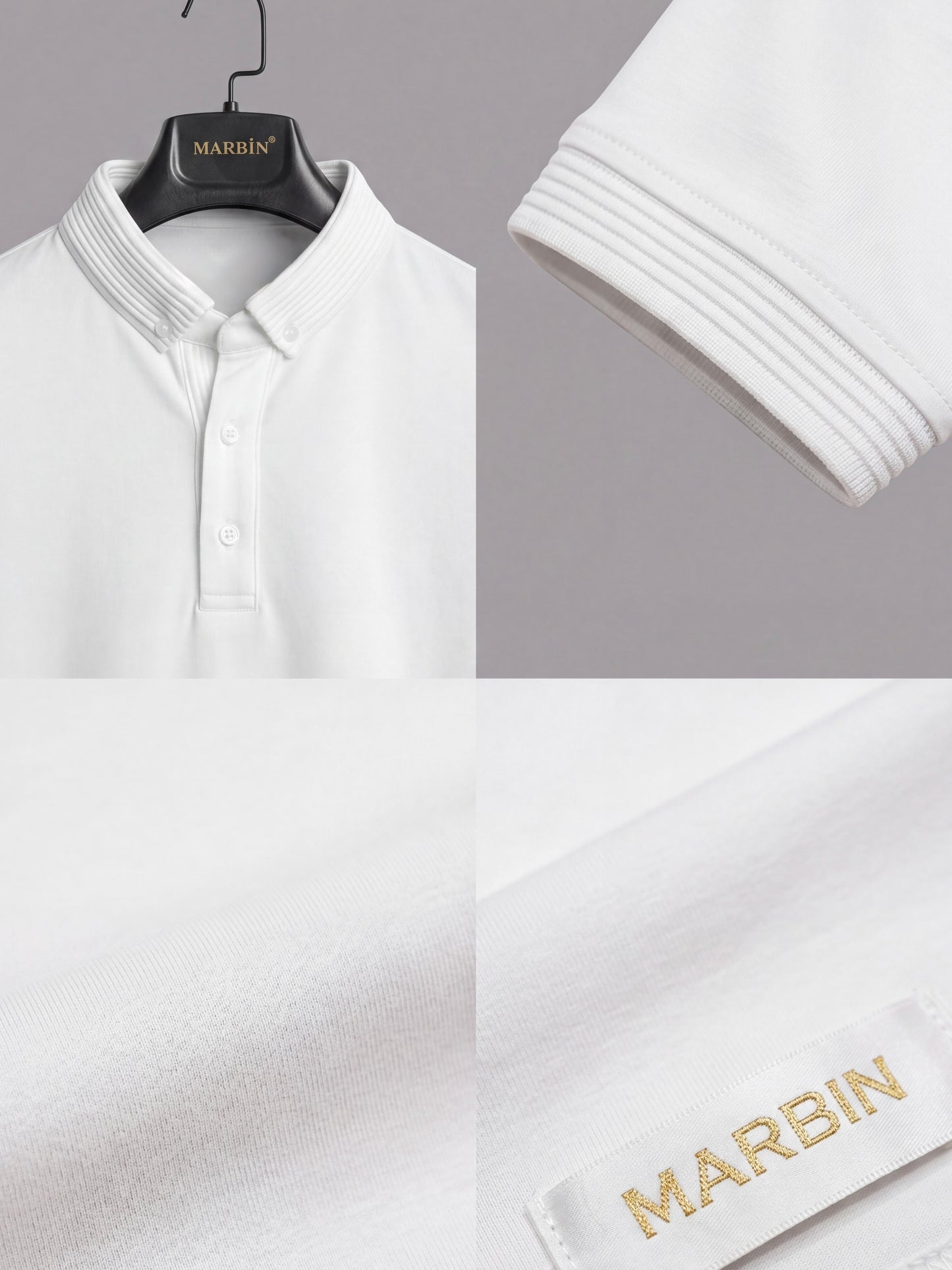 Erkek Slim Fit Polo Yaka Pamuklu Beyaz Renk Tişört
