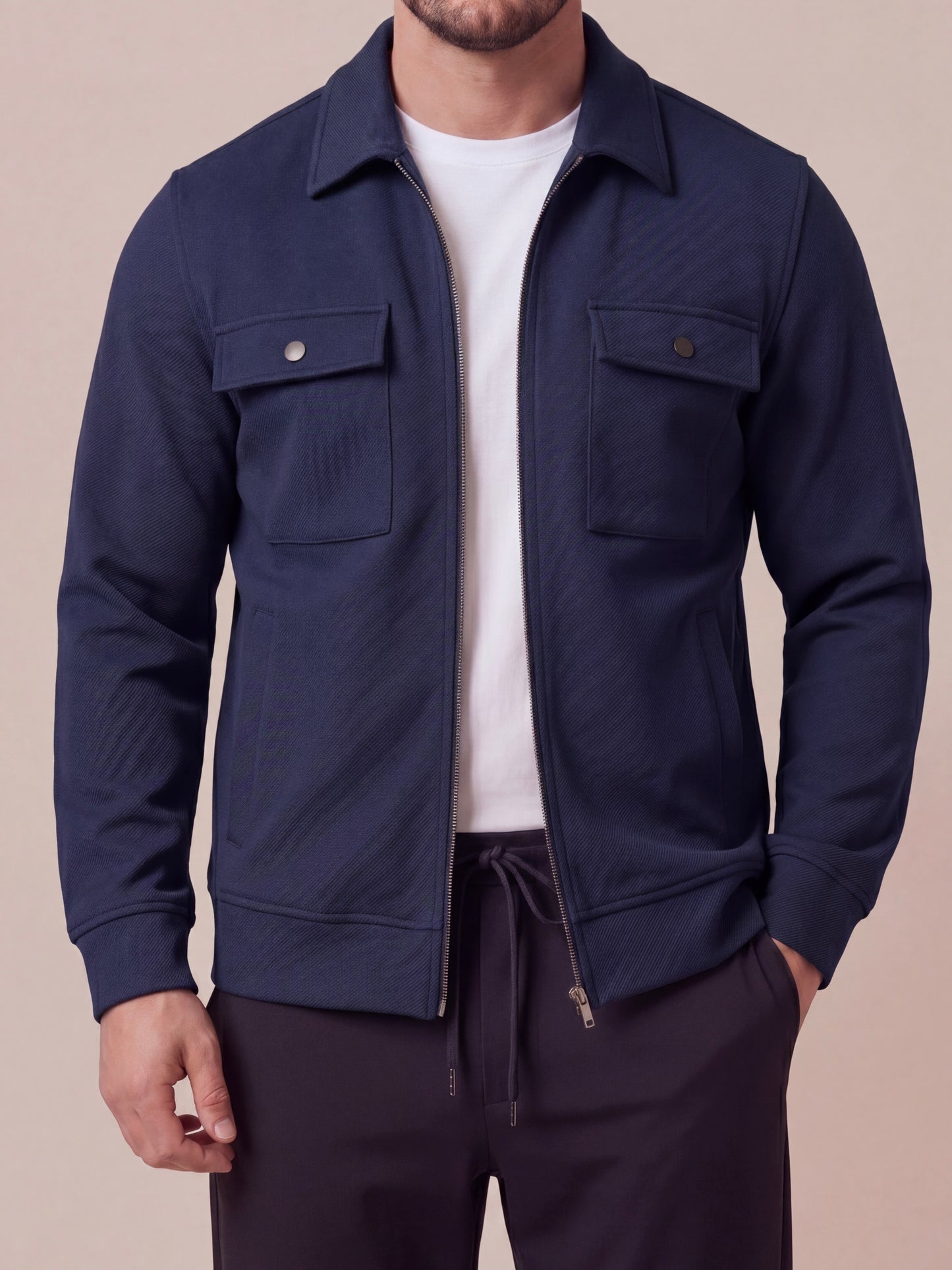 Slim Fit Gabardin Ceket- Lacivert