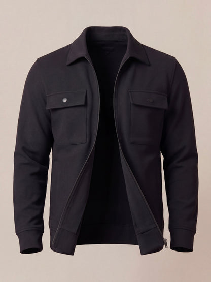 Slim Fit Gabardin Ceket-Siyah