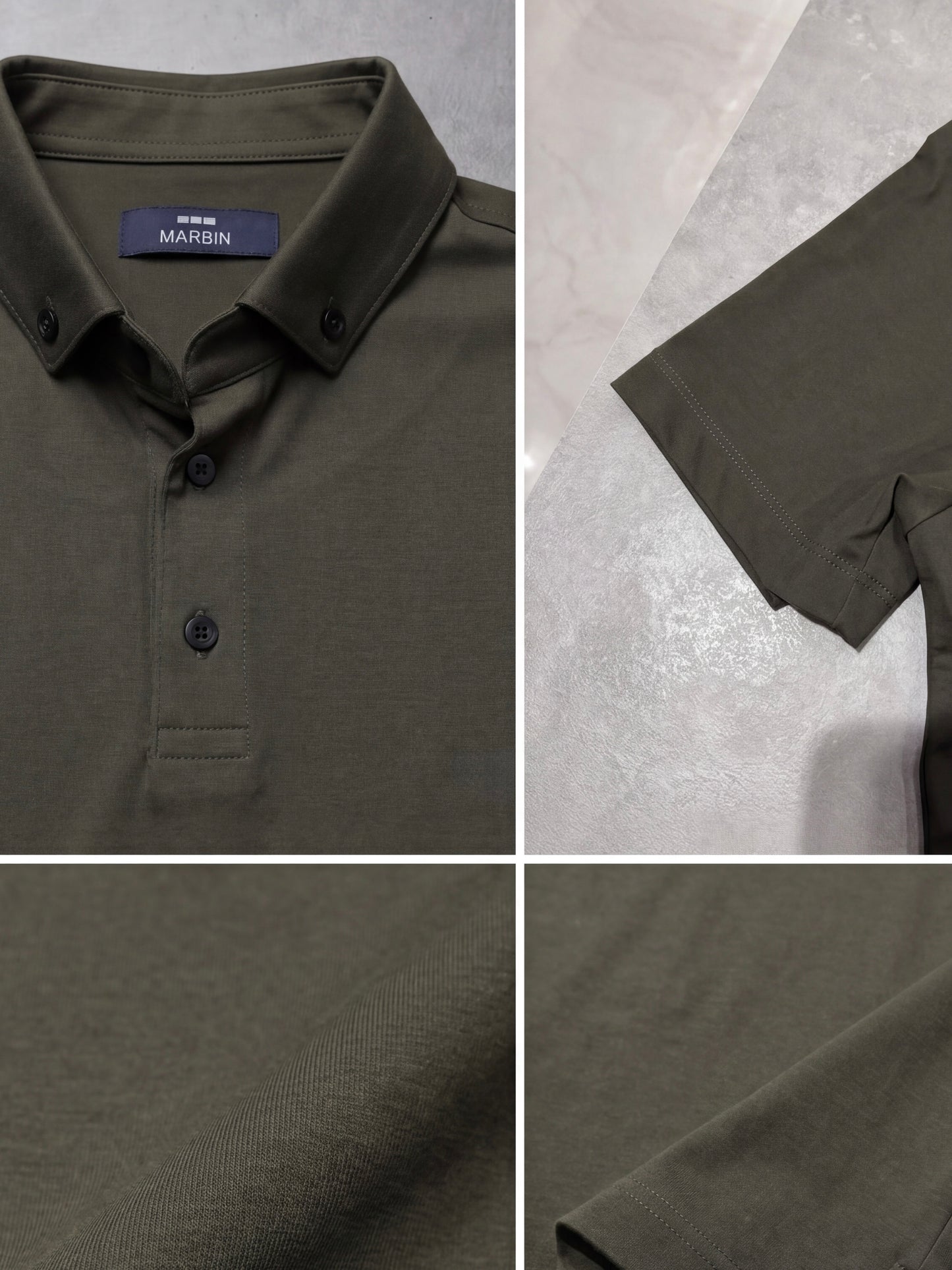 Erkek Slim Fit Polo Yaka Pamuklu Haki  Renk Tişört