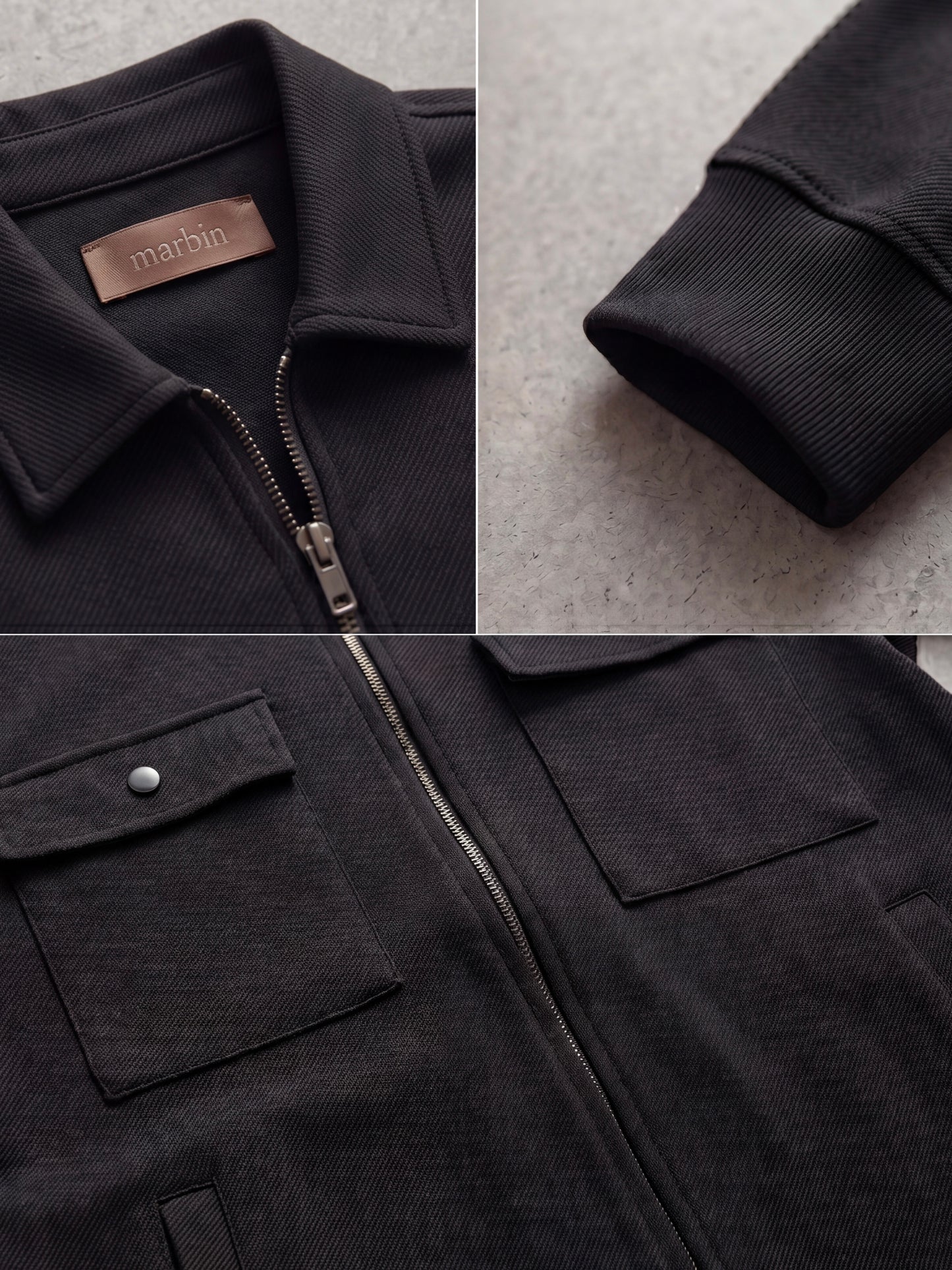 Slim Fit Gabardin Ceket-Siyah