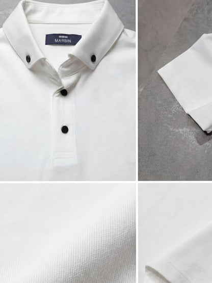 Erkek Slim Fit Polo Yaka Pamuklu Beyaz  Renk Tişört