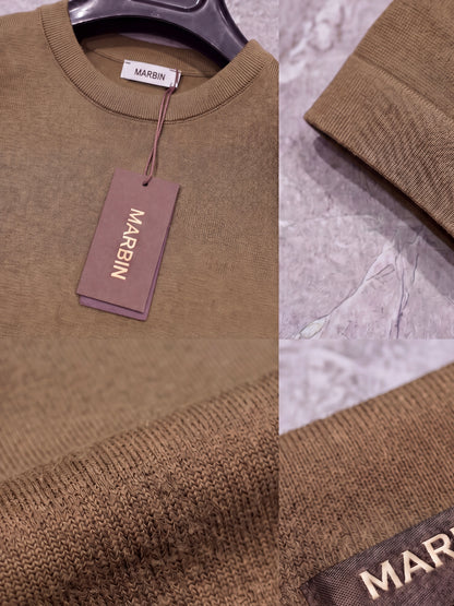 Erkek Slim Fit Toprak Renk Rayon Tişört
