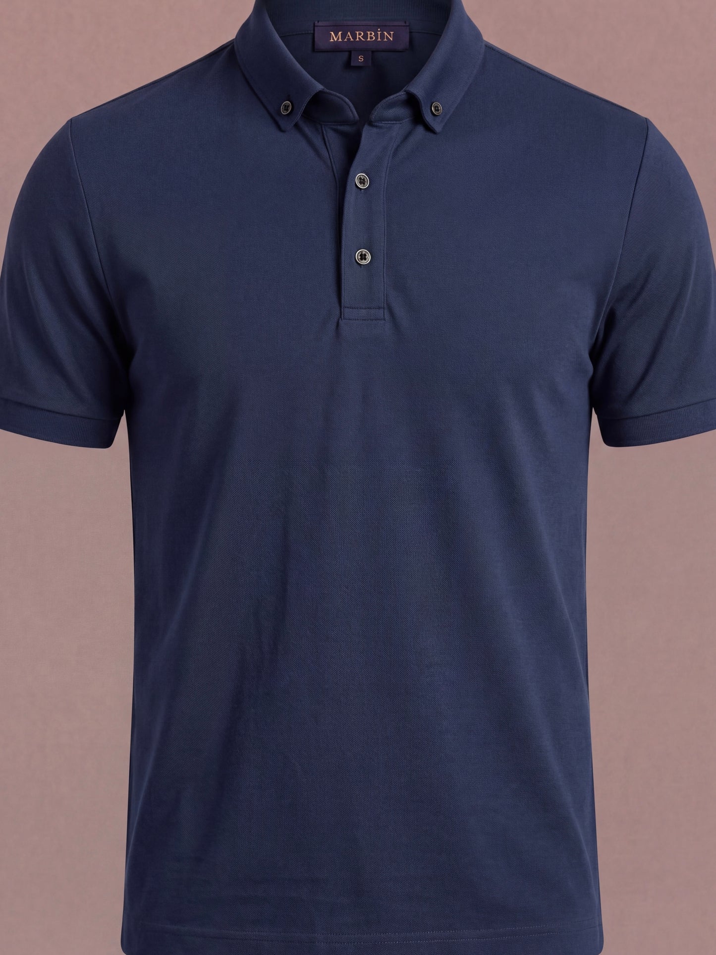 Erkek Slim Fit Polo Yaka Pamuklu Lacivert  Renk Tişört