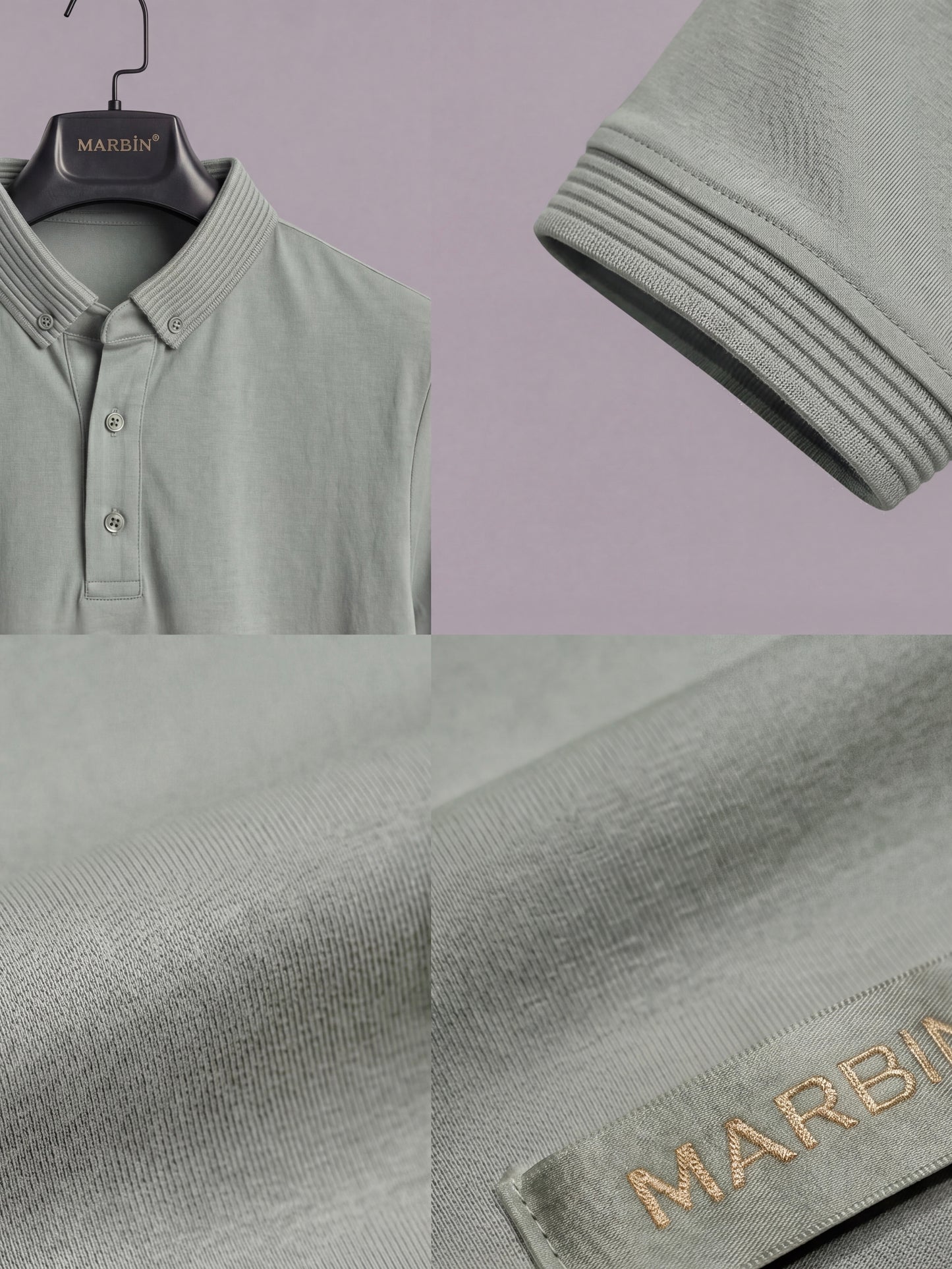 Erkek Slim Fit Polo Yaka Pamuklu Zeytin Yeşili Renk Tişört