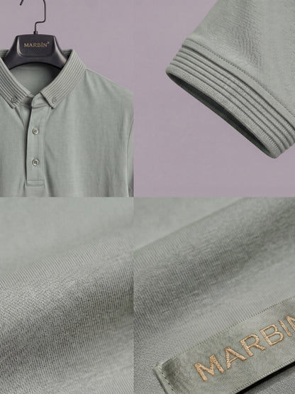 Erkek Slim Fit Polo Yaka Pamuklu Zeytin Yeşili Renk Tişört