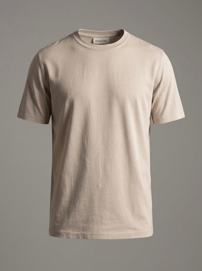 Erkek Slim Fit Bej Renk Rayon Tişört