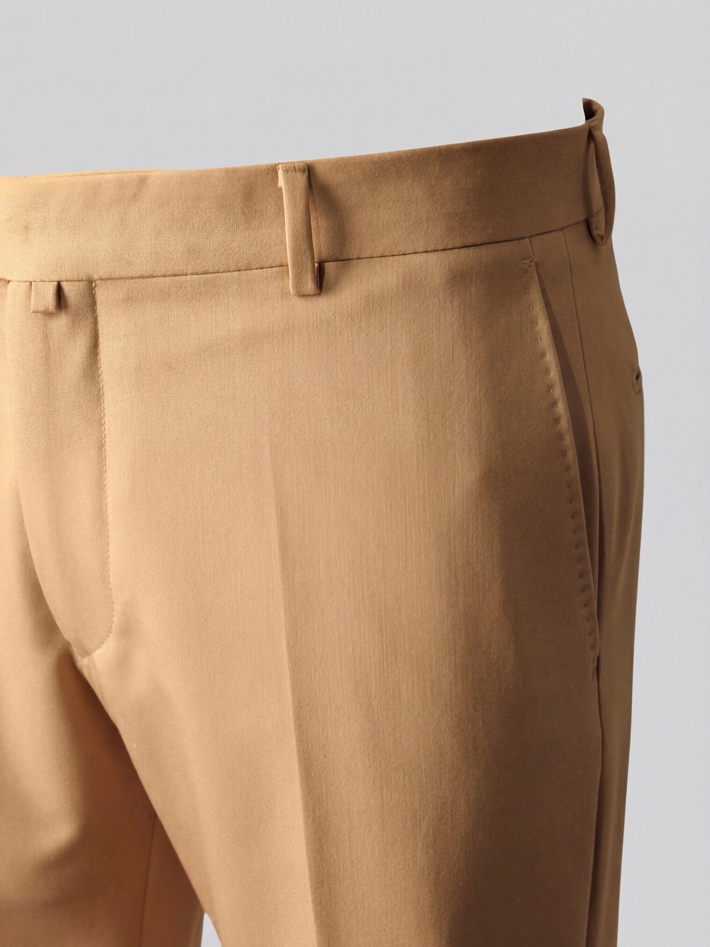 Erkek Slim Fit Kum Beji Renk Kumaş Pantolon