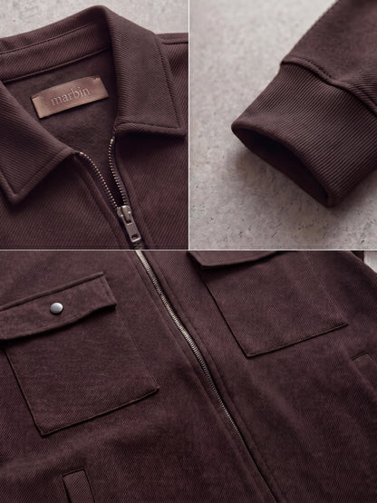 Slim Fit Gabardin Ceket-Mürdüm