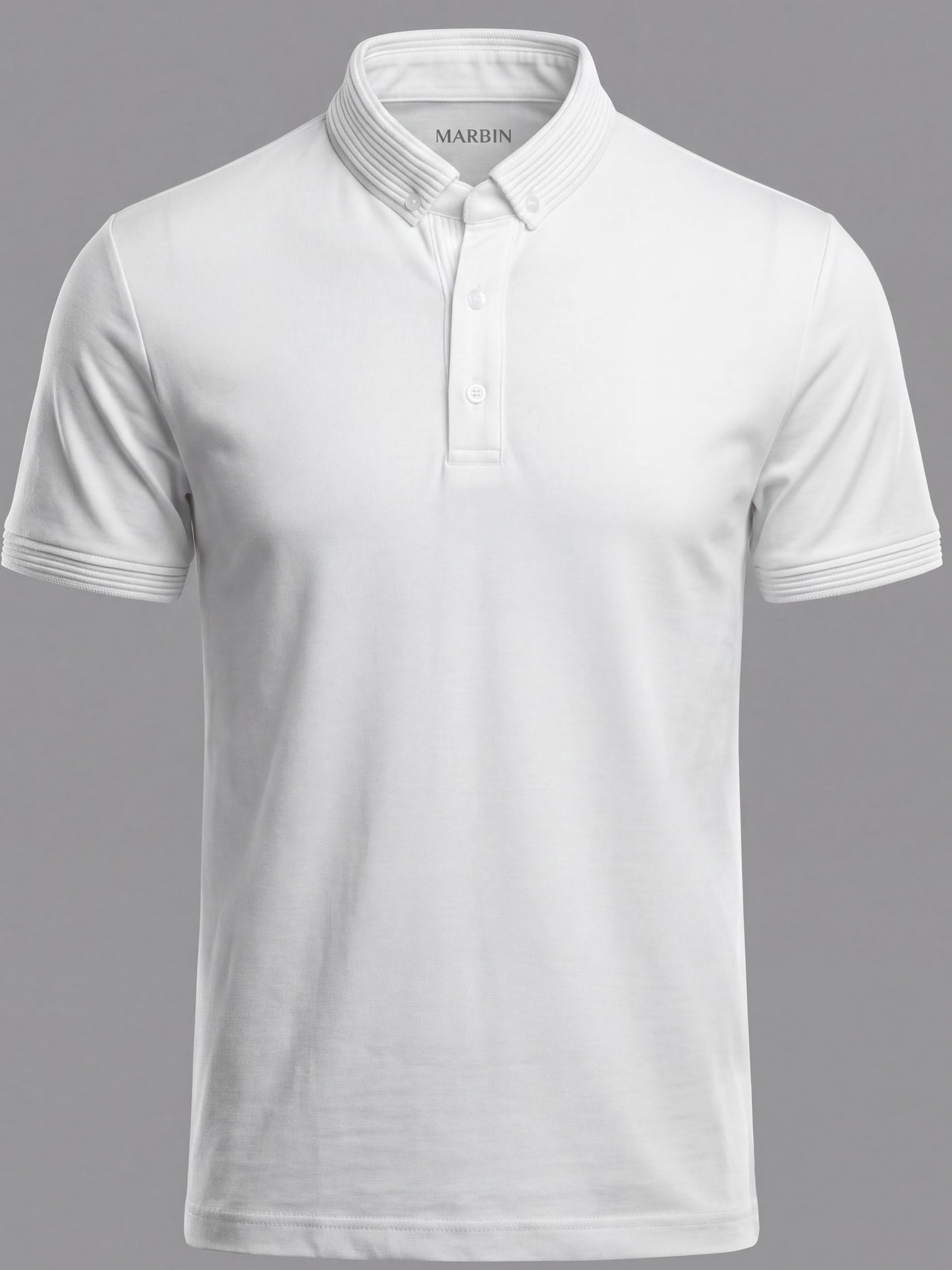 Erkek Slim Fit Polo Yaka Pamuklu Beyaz Renk Tişört