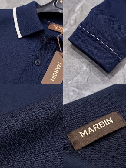 Erkek Slim Fit Lacivert  Renk Desenli Rayon Tişört