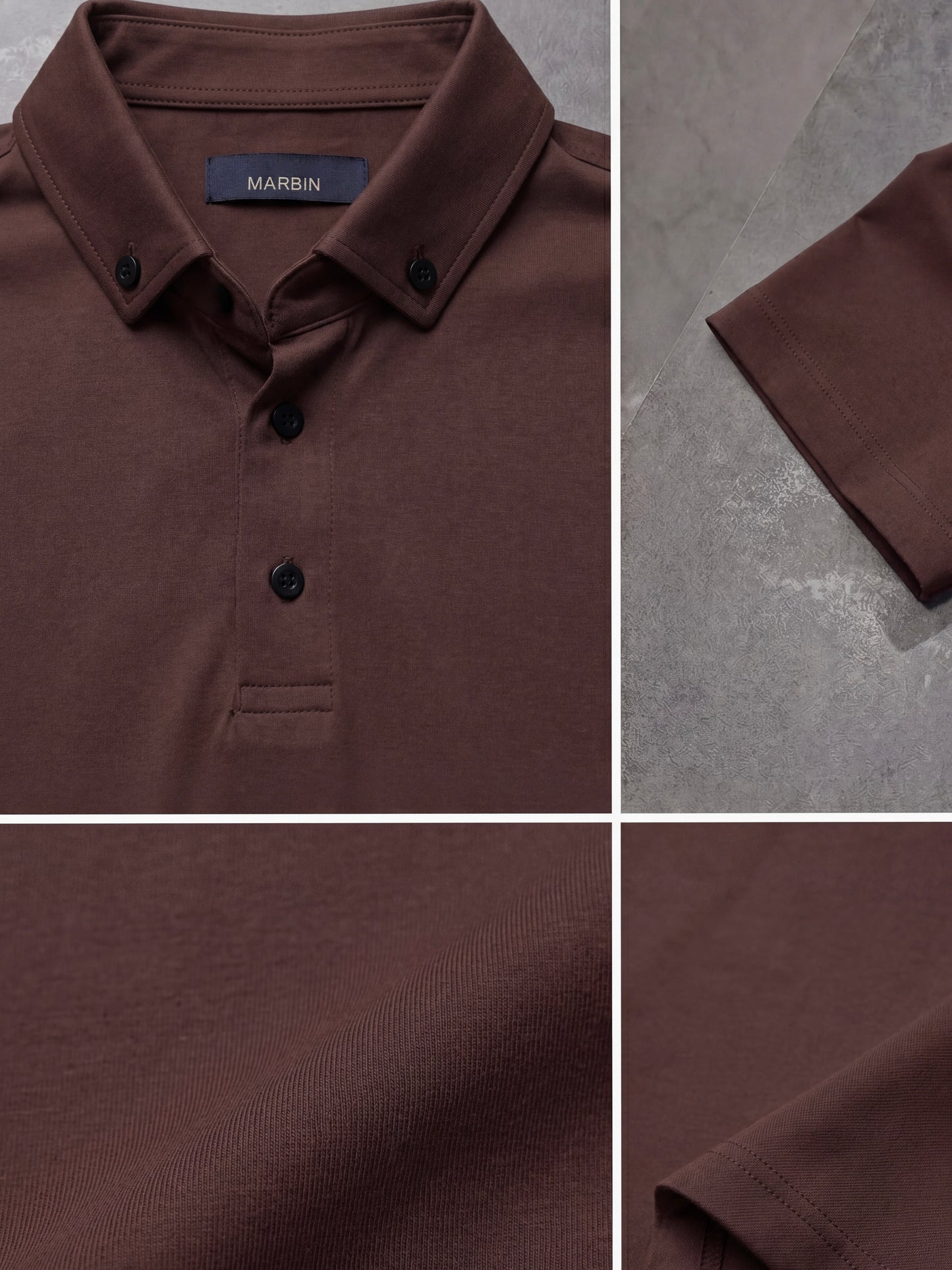 Erkek Slim Fit Polo Yaka Pamuklu Kahve Renk Tişört