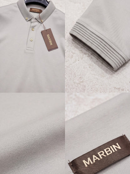 Erkek Slim Fit Polo Yaka Pamuklu Taş Rengi Tişört