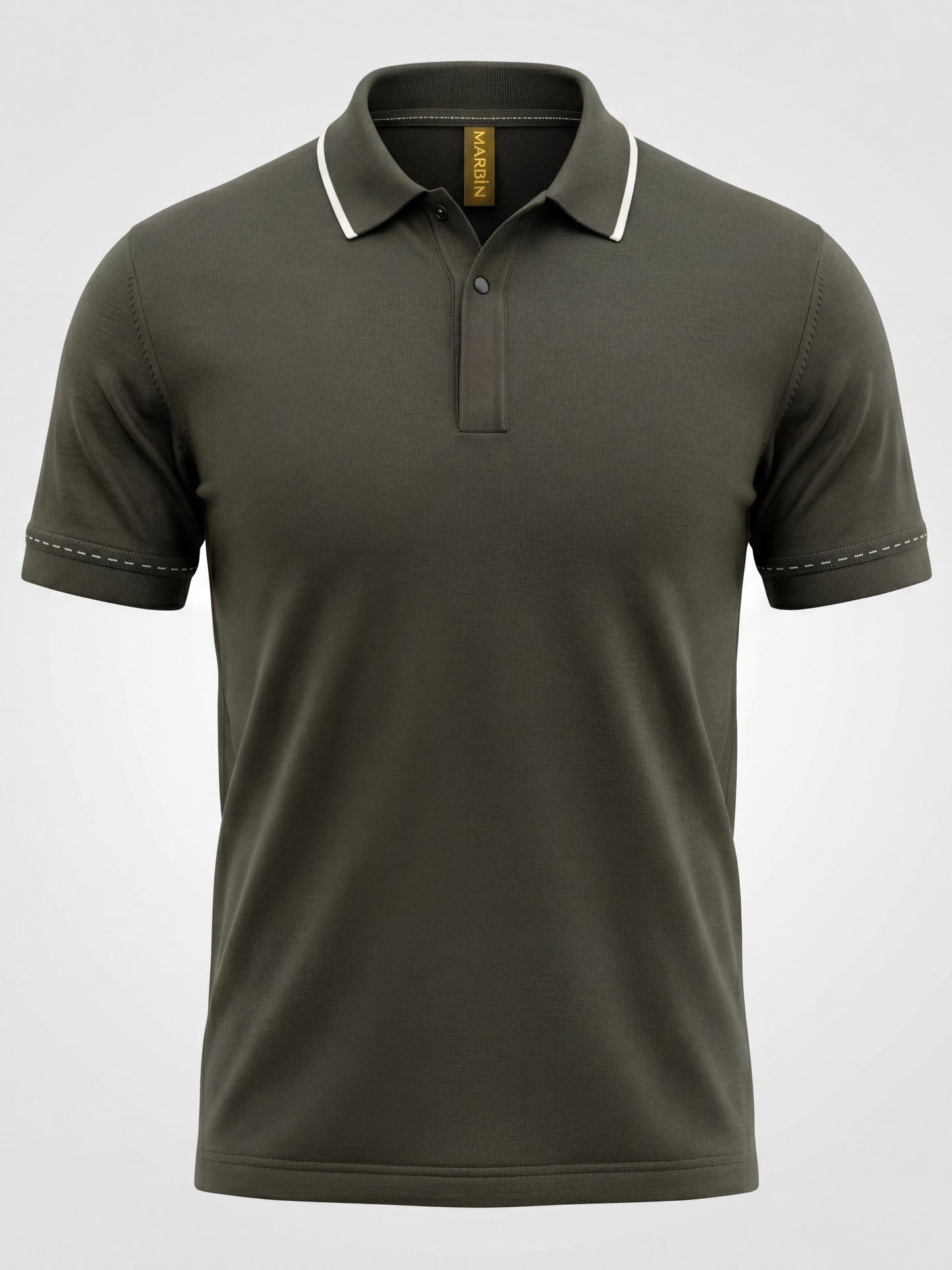 Erkek Slim Fit Açık Haki  Renk Desenli Rayon Tişört