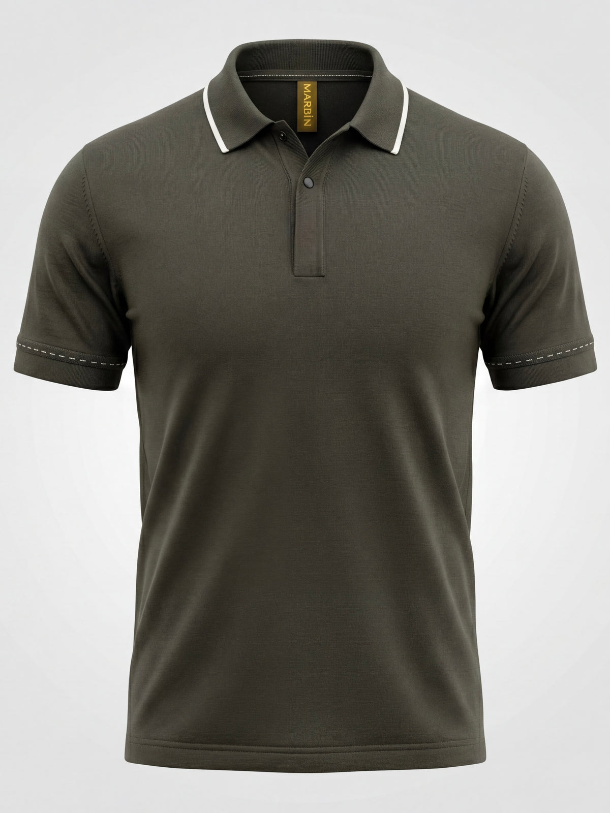 Erkek Slim Fit Açık Haki  Renk Desenli Rayon Tişört