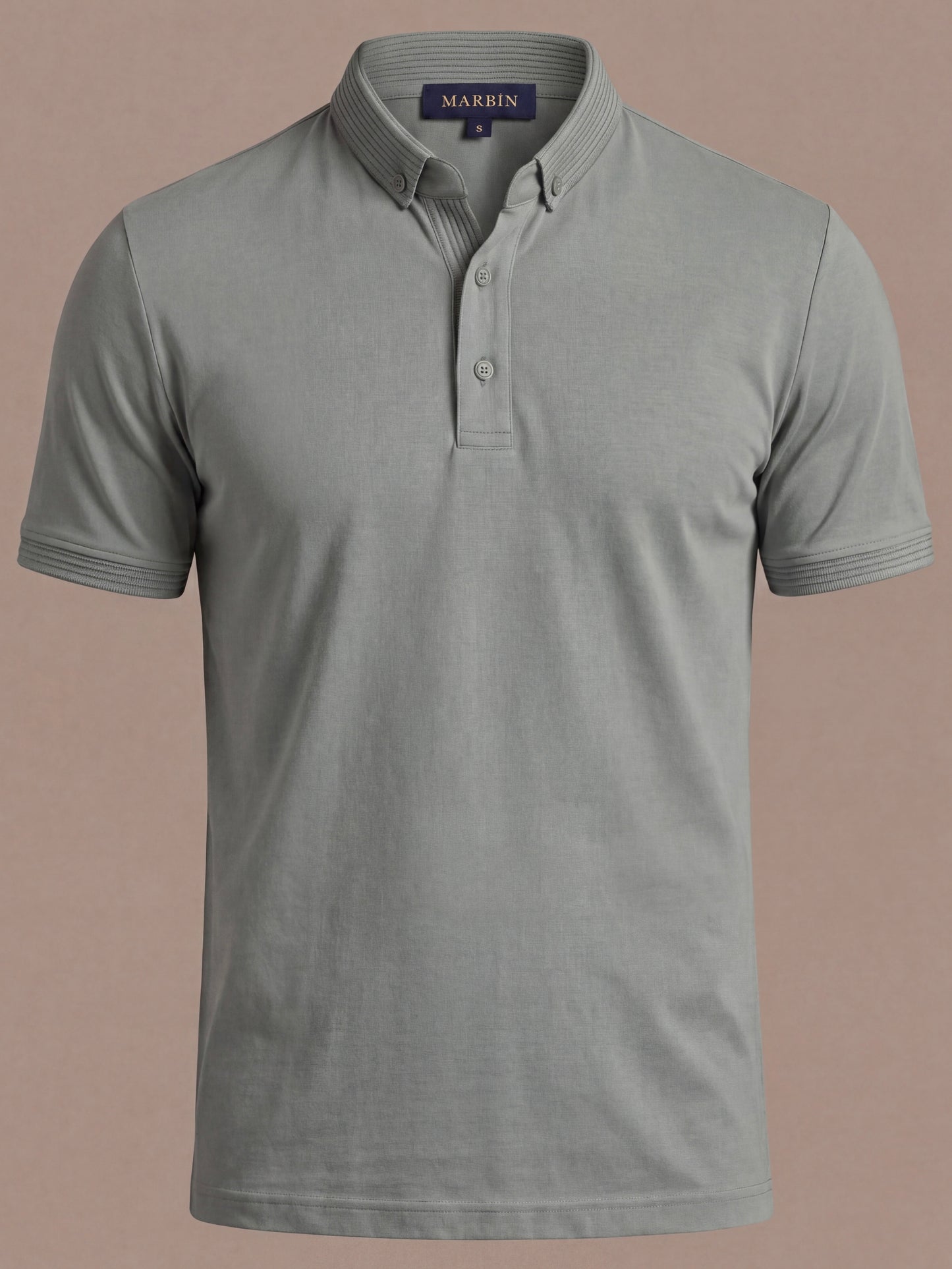 Erkek Slim Fit Polo Yaka Pamuklu Zeytin Yeşili Renk Tişört