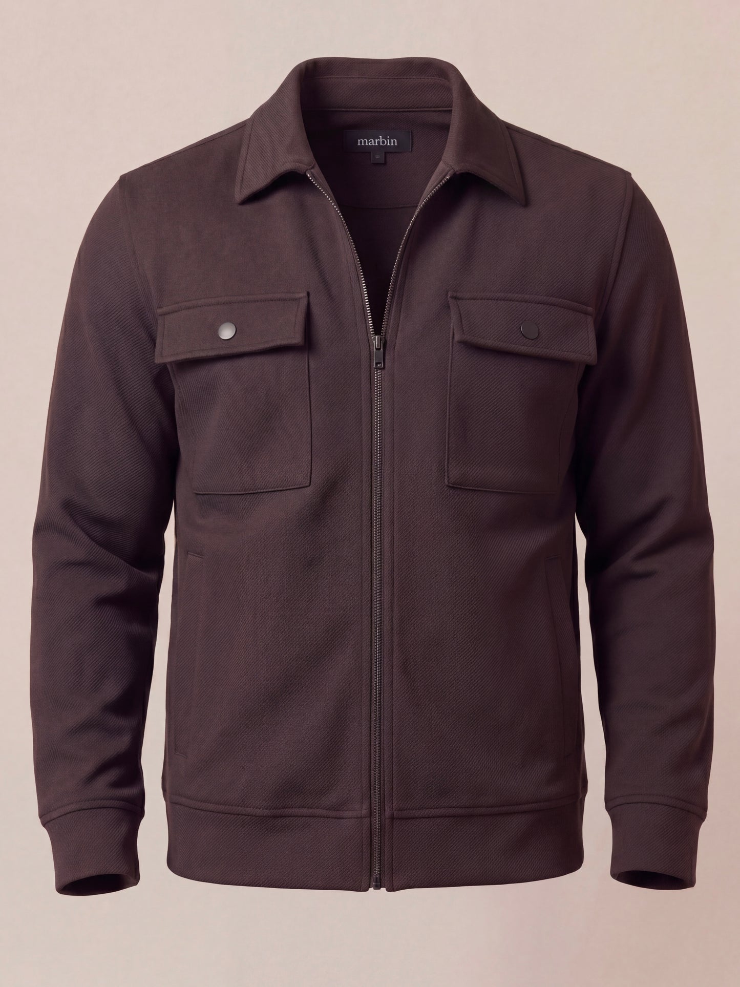 Slim Fit Gabardin Ceket-Mürdüm