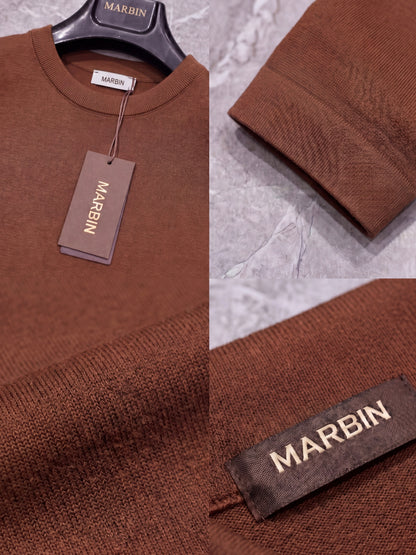 Erkek Slim Fit Tarçın Renk Rayon Tişört