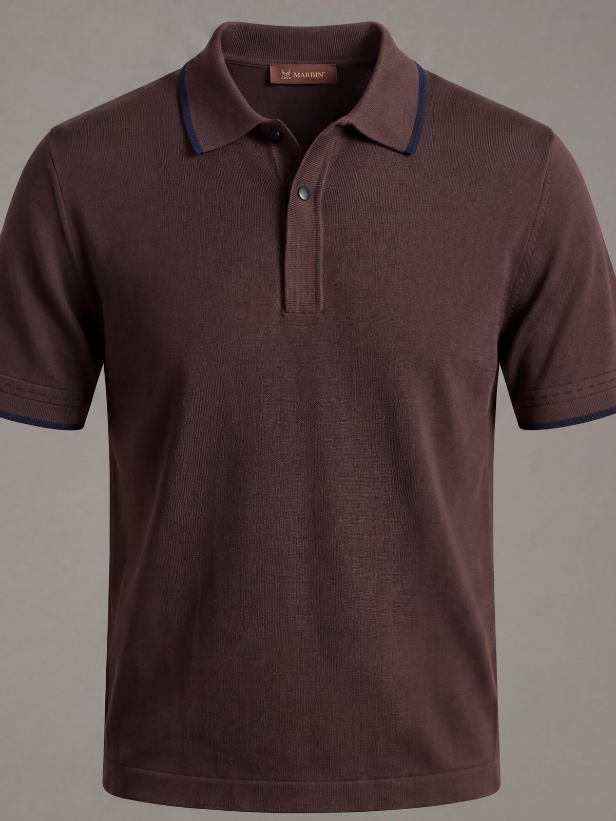 Erkek Slim Fit Kahve  Renk Desenli Rayon Tişört