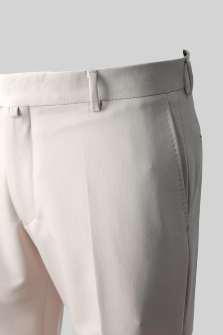 Erkek Slim Fit Bej Renk Kumaş Pantolon