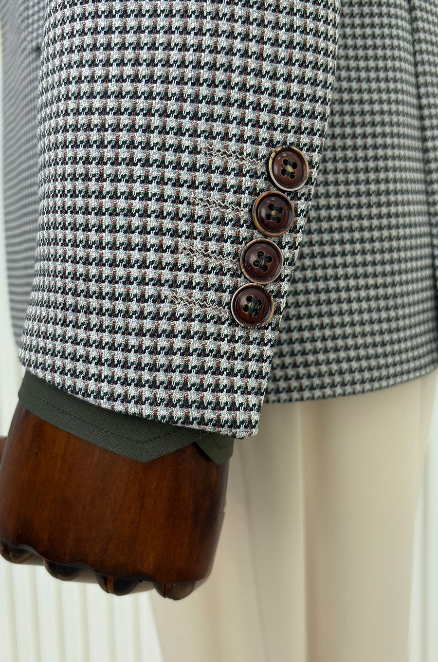 Kaz Ayağı Desenli Kombin Takım Elbise