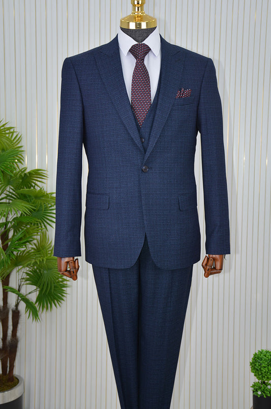 İtalyan stil slimfit ceket yelek pantolon takım elbise