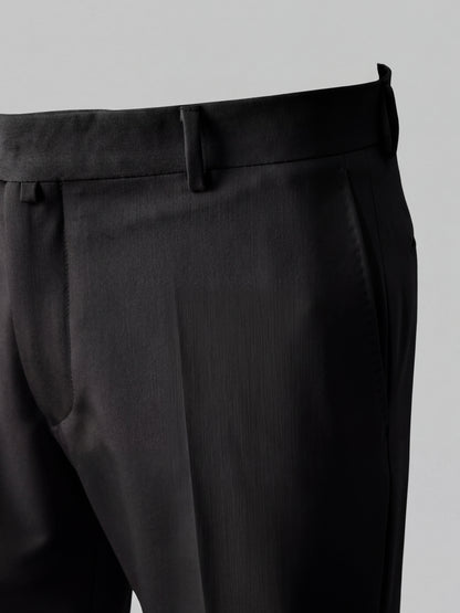 Erkek Slim Fit Siyah Renk Kumaş Pantolon
