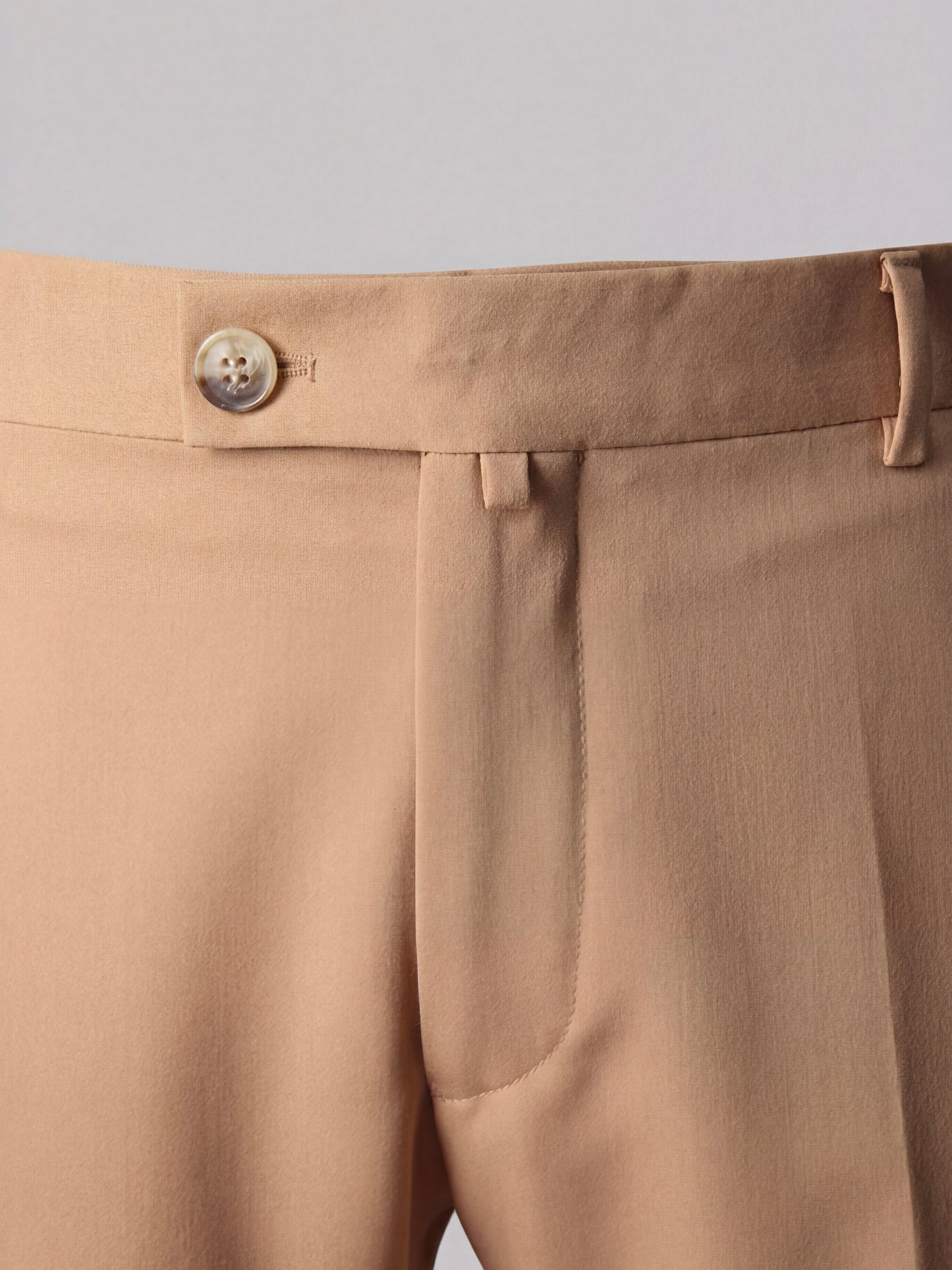 Erkek Slim Fit Kum Beji Renk Kumaş Pantolon