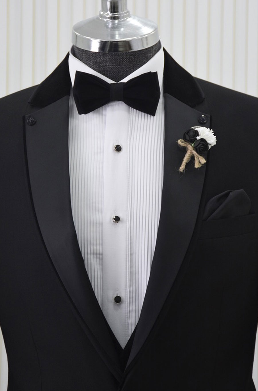İtalyan Stil Şal Yaka Slimfit Damatlık Takım Elbise