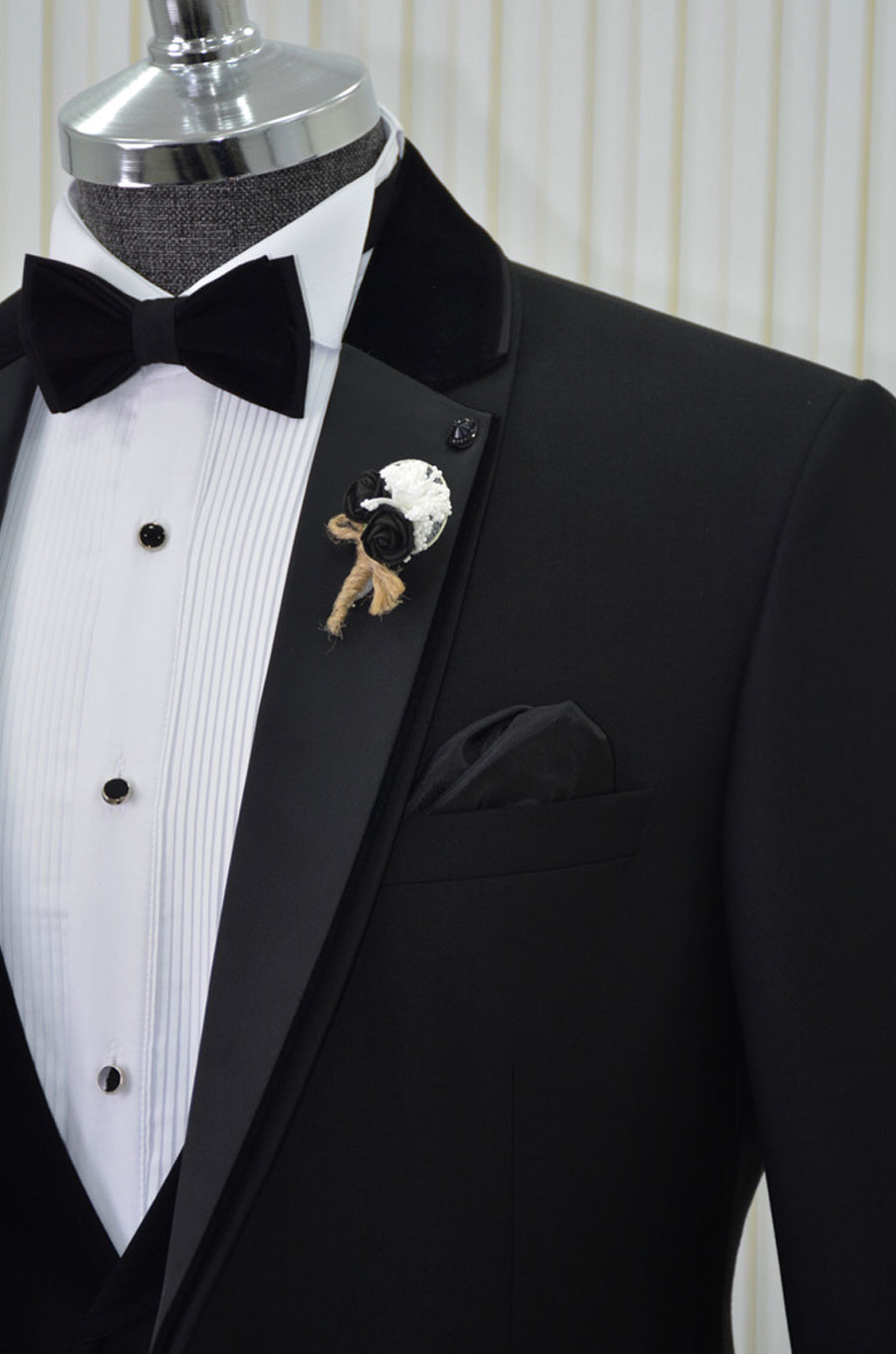 İtalyan Stil Şal Yaka Slimfit Damatlık Takım Elbise