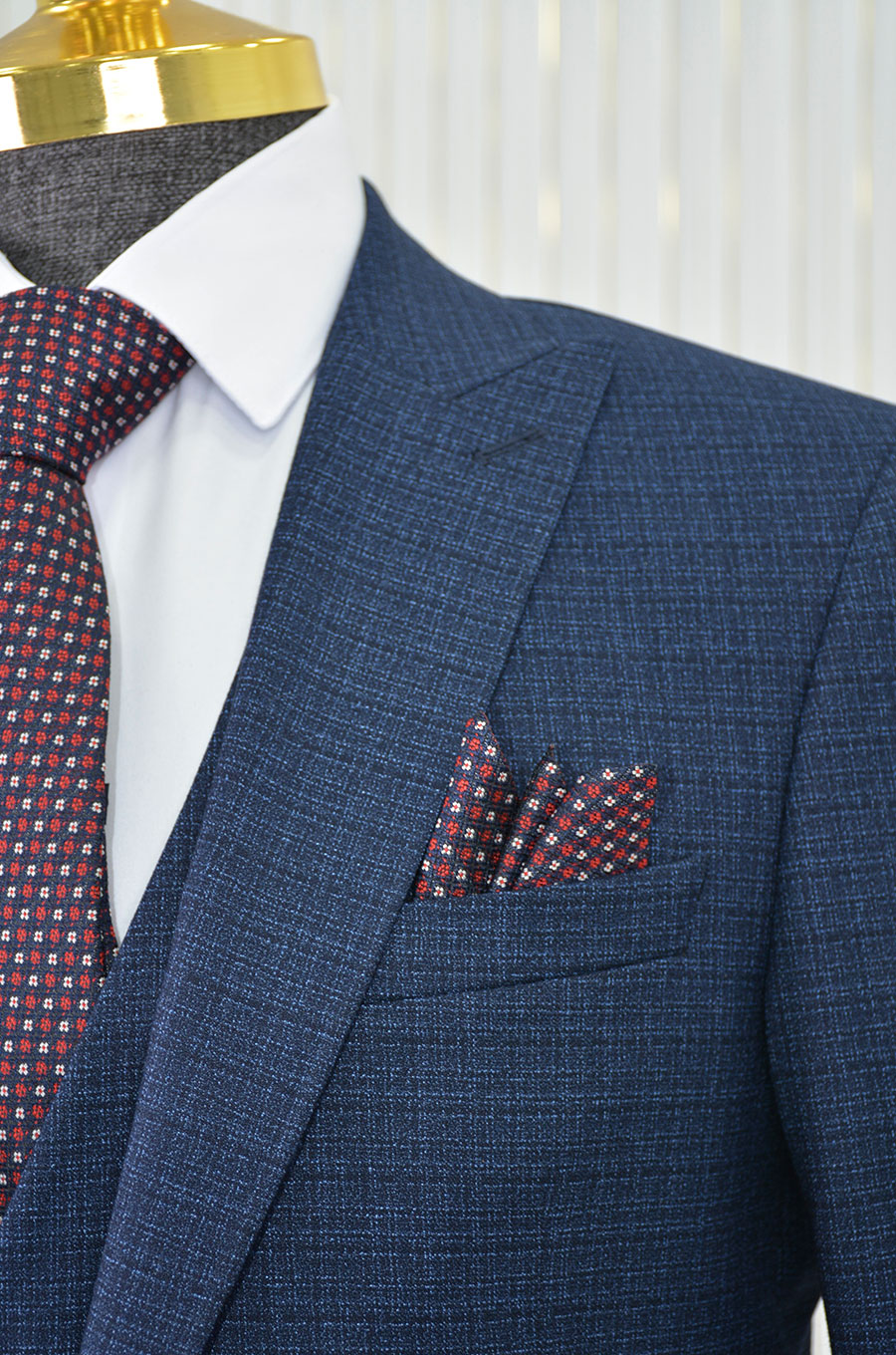 İtalyan stil slimfit ceket yelek pantolon takım elbise