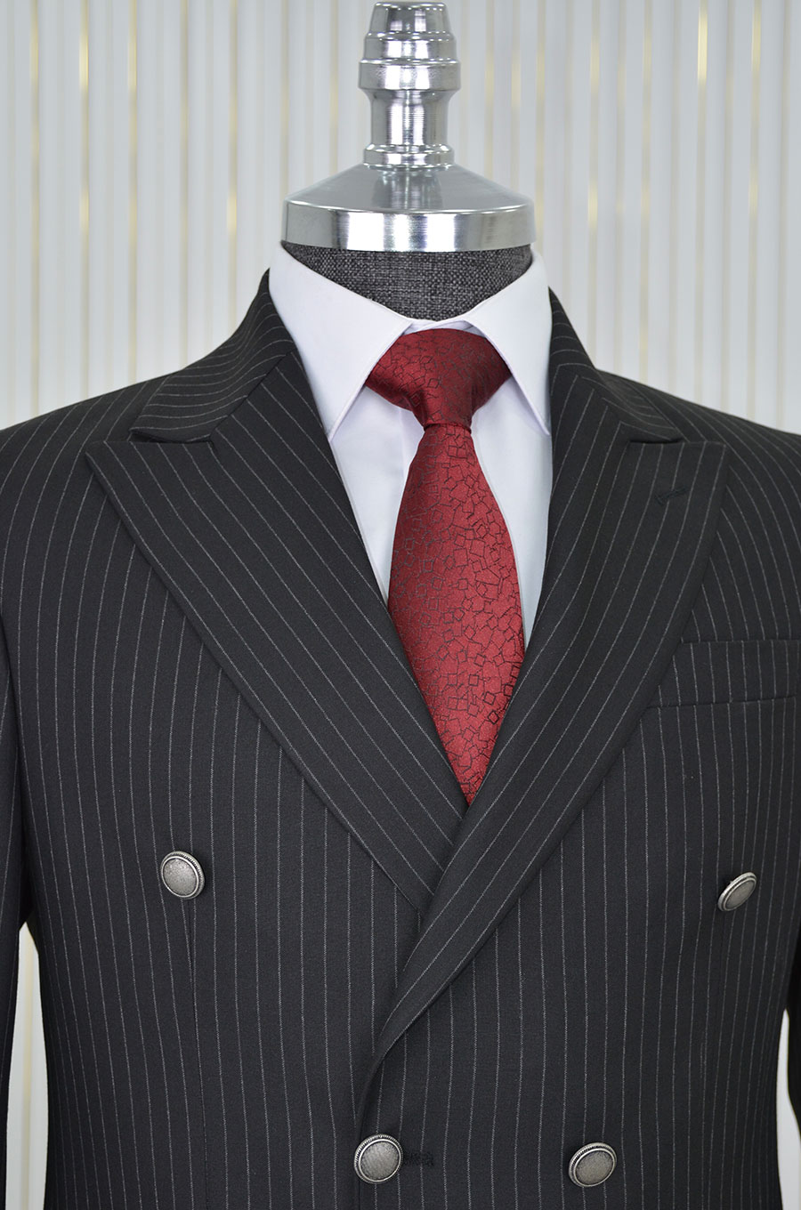İtalyan Stil Slimfit ÇİZGİLİ  Ceket Pantolon Takım Elbise